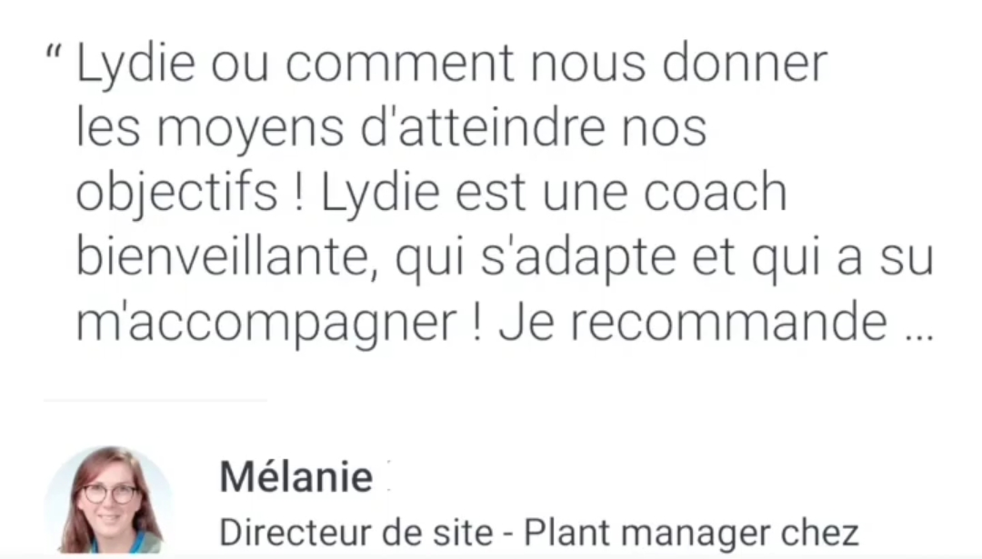 Coach de vie Lydie Person